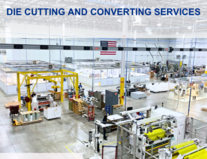 Vertically Integrated Capabilities: Die Cutting and Converting Services PLITEK® provides vertically integrated die cutting and converting services that enable clients scale efficiently from concept to high volume production. By supporting design, material selection, and prototype development, we help streamline the development process and reduce time to market. Backed by over 50 years of experience, PLITEK®'s vertically integrated capabilities are driven by a multidisciplinary engineering team that ensures every stage of development is optimized for manufacturability, performance, and scalability. From early-stage design validation to full-scale production, our integrated operations provide a seamless path to launch. Key converting and manufacturing services include: ISO Class 8 cleanroom converting Precision rotary and flatbed die cutting Laser cutting for complex geometries Custom film extrusion Adhesive coating and custom release liners