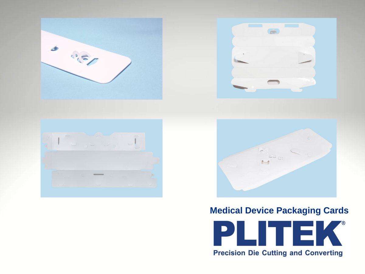 Custom ISO Class 8 clean room manufactured medical packaging cards to securely hold surgical instruments into place.